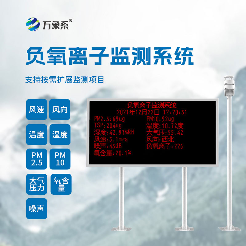 大氣負氧離子監測系統